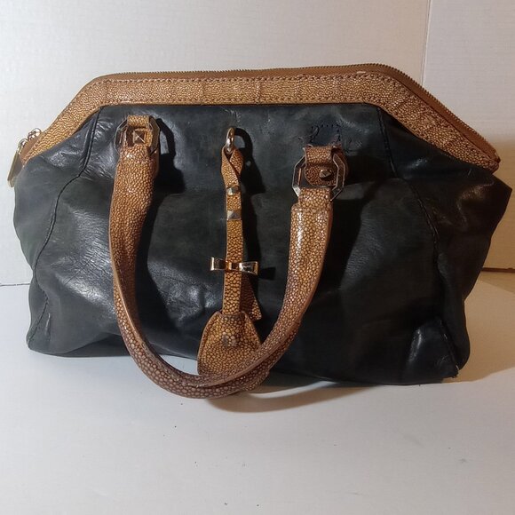 henri bendel Handbags - RARE Henri Bendel New York Vintage Leather Hand Bag w/ Compact